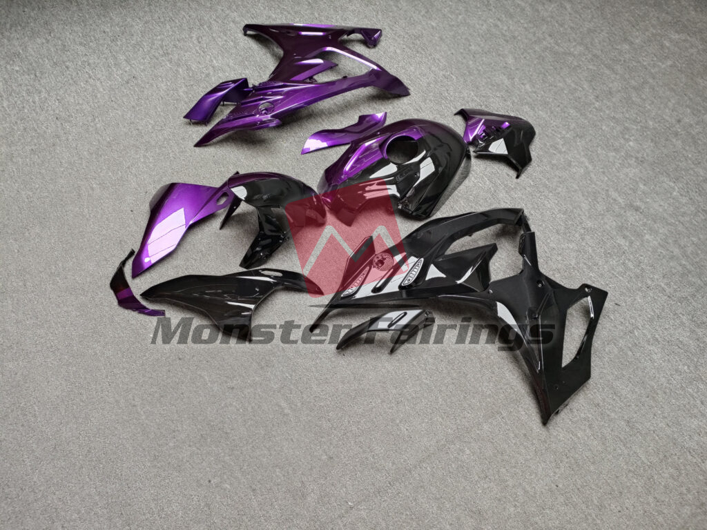 Gloss Purple & Black Split ABS fairings for BMW S1000RR 2023 - 2024 - premium OEM fit kit by Monster Fairings