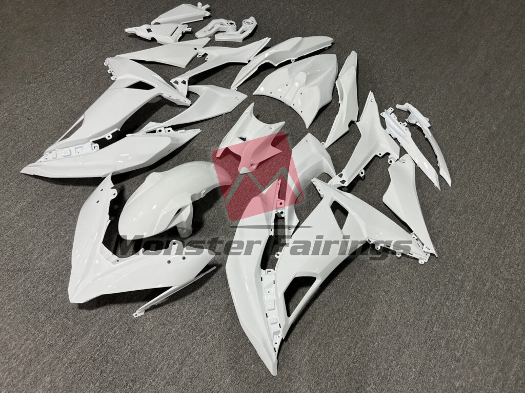 Gloss White ABS fairings for Kawasaki Ninja 650R 2017 - 2019 - premium OEM fit kit by Monster Fairings