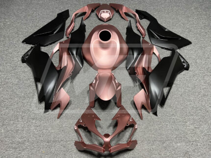 Kawasaki ZX6R 2019-2023 Matte Rose Gold & Black ABS Fairings | Monster Fairings