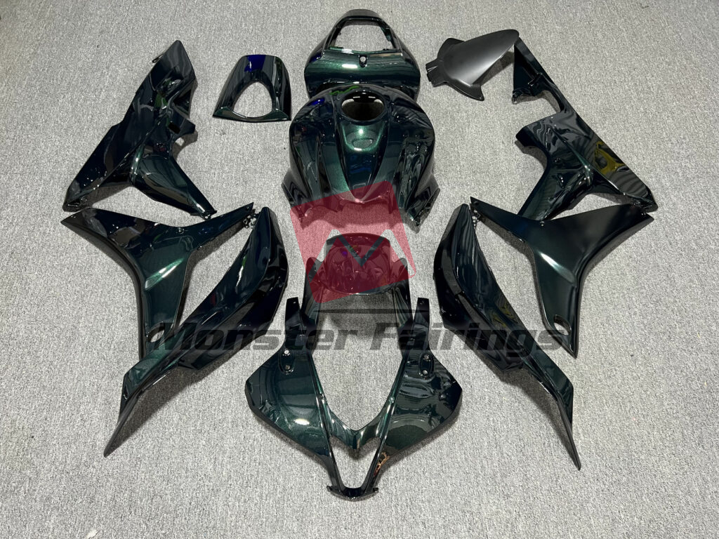 Honda CBR600RR 2007 - 2008 Gloss Dark Green Metallic ABS fairings - custom motorcycle bodywork kit by Monster Fairings