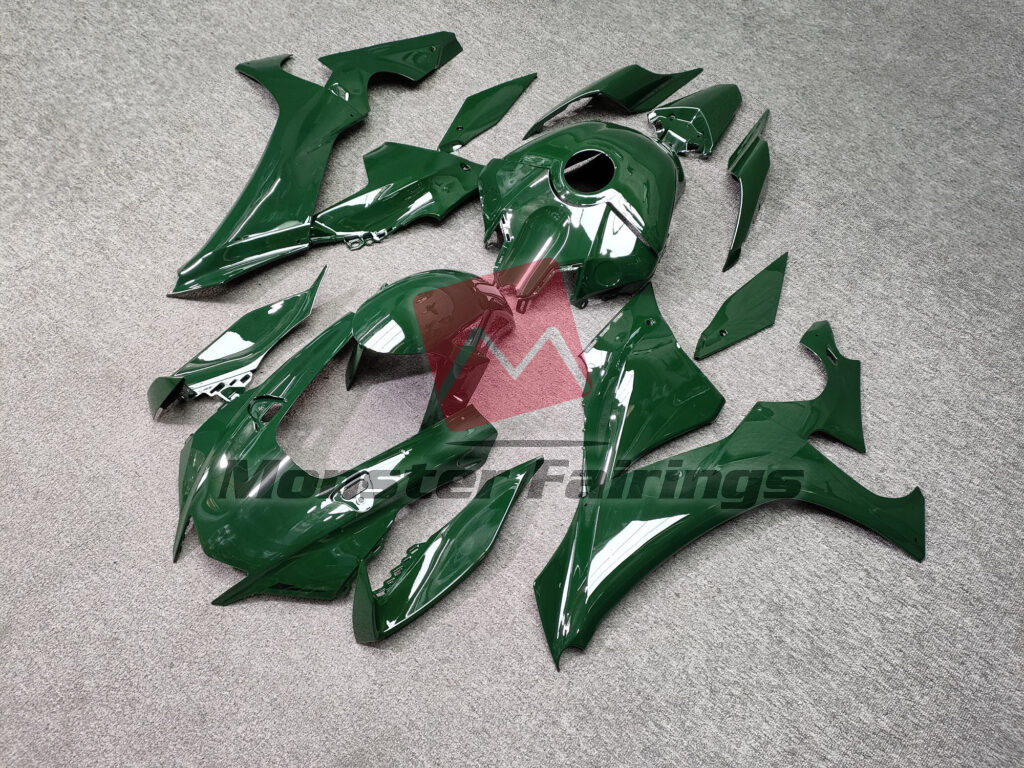 Yamaha R1 custom ABS fairings 2020 - 2025 in Gloss Dark Green - durable replacement kit, Monster Fairings