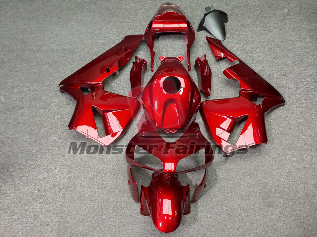 Honda CBR600RR 2003 - 2004 Gloss Deep Red ABS fairings - custom motorcycle bodywork kit by Monster Fairings