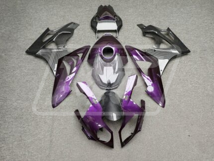 BMW S1000RR 2009-2014 Gloss Purple With Carbon Fiber Style ABS Fairings | Monster Fairings