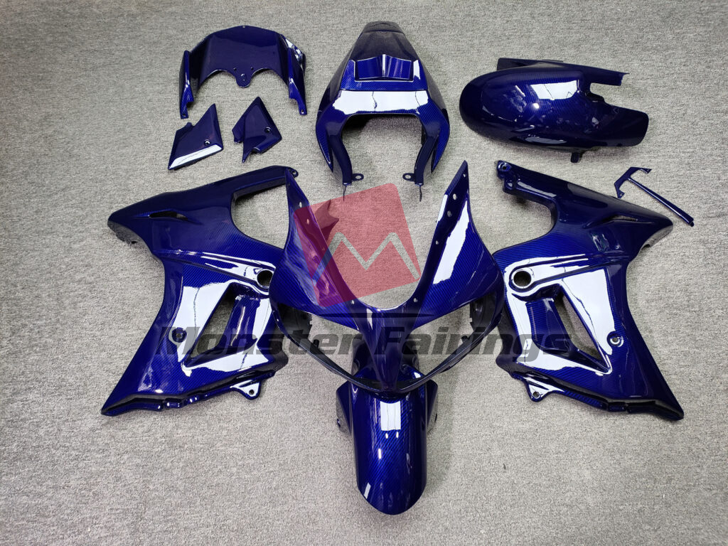 Suzuki SV650 2003 - 2011 Gloss Blue Carbon Fiber Style ABS fairings - custom motorcycle bodywork kit by Monster Fairings
