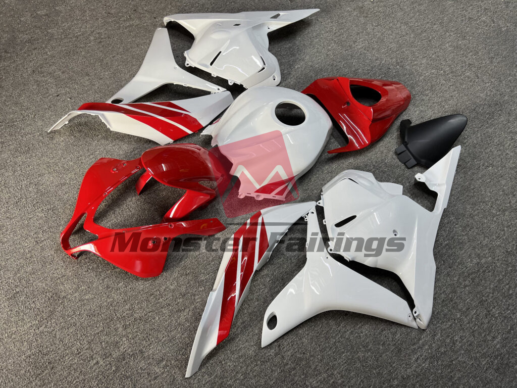 Gloss White With Red ABS fairings for Honda CBR600RR 2009 - 2012 - premium OEM fit kit by Monster Fairings
