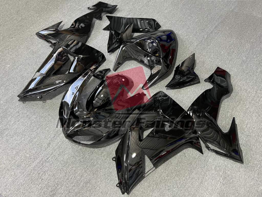 Gloss Deep Black ABS fairings for Kawasaki ZX10R 2006 - 2007 - premium OEM fit kit by Monster Fairings