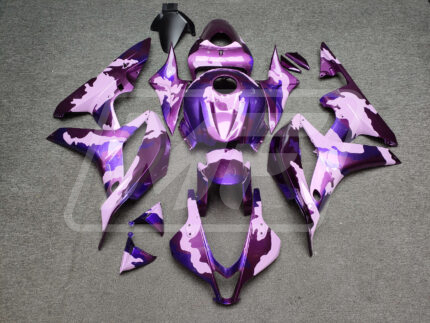 Honda CBR600RR 2007-2008 Gloss Purple & Pink Camo ABS Fairings | Monster Fairings