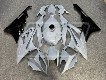 BMW S1000RR 2017-2018 Gloss Nardo Gray with Black ABS Fairings | Monster Fairings