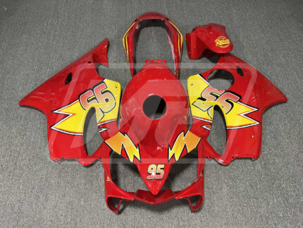 Honda CBR600 F4i 2004-2007 Gloss Red & Yellow Lightning McQueen ABS Fairings | Monster Fairings