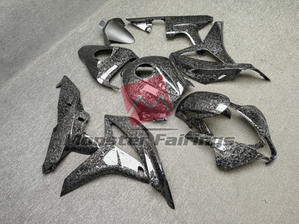Gloss Forged Carbon Fiber Style ABS fairings for Honda CBR600RR 2007 - 2008 - premium OEM fit kit by Monster Fairings