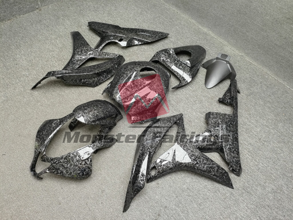 Honda CBR600RR custom ABS fairings 2007 - 2008 in Gloss Forged Carbon Fiber Style - durable replacement kit, Monster Fairings