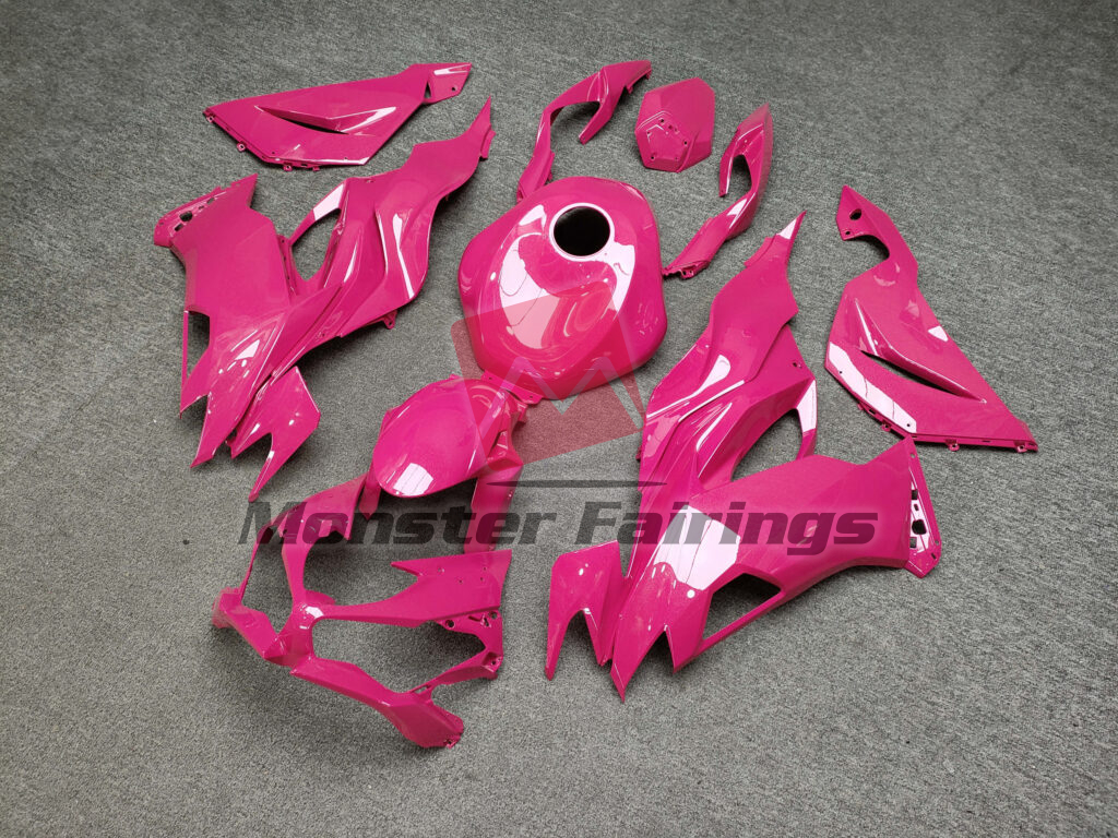 2019 - 2023 Kawasaki ZX6R Gloss Metallic Pink fairing set - ABS injection, custom painted by Monster Fairings