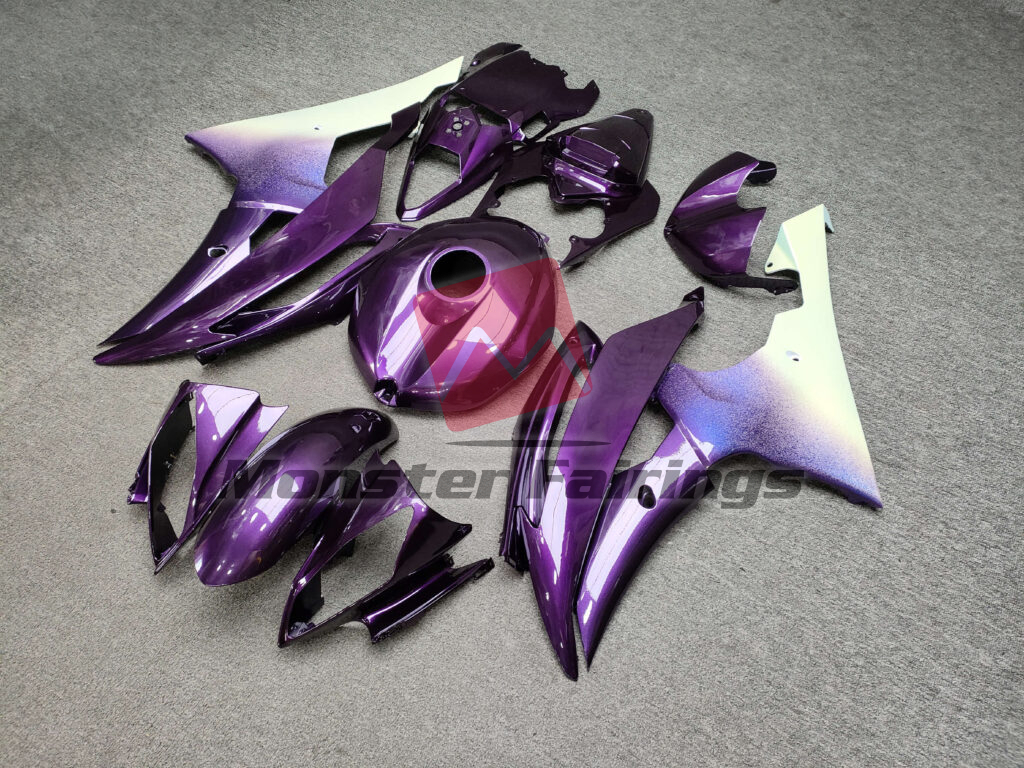 Gloss Purple To White Fade ABS fairings for Yamaha R6 2008 - 2016 - premium OEM fit kit by Monster Fairings