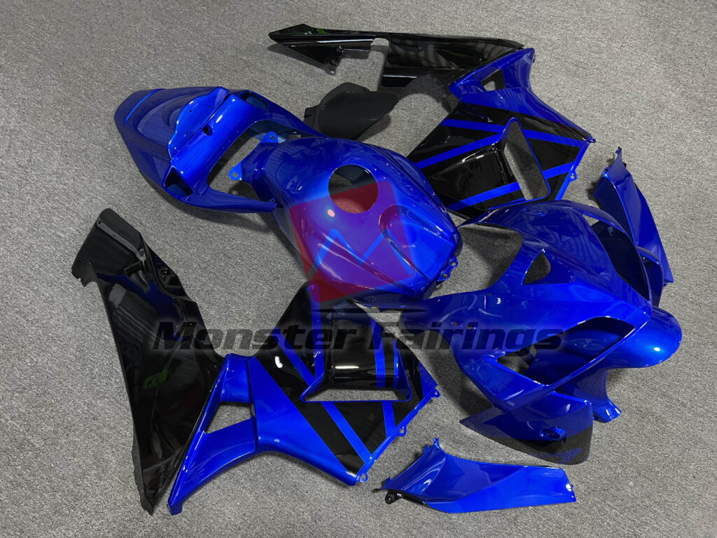 Gloss Blue With Black ABS fairings for Honda CBR600RR 2005 - 2006 - premium OEM fit kit by Monster Fairings