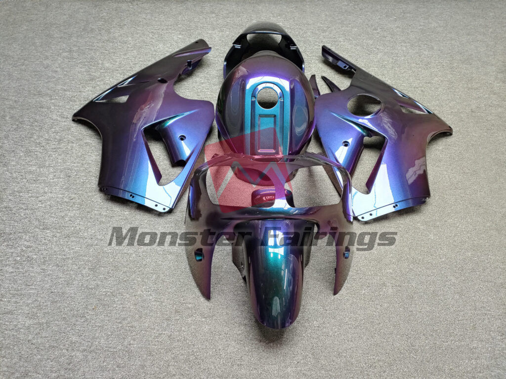 Kawasaki ZX12R 2000 - 2001 Gloss Purple Gradient ABS fairings - custom motorcycle bodywork kit by Monster Fairings
