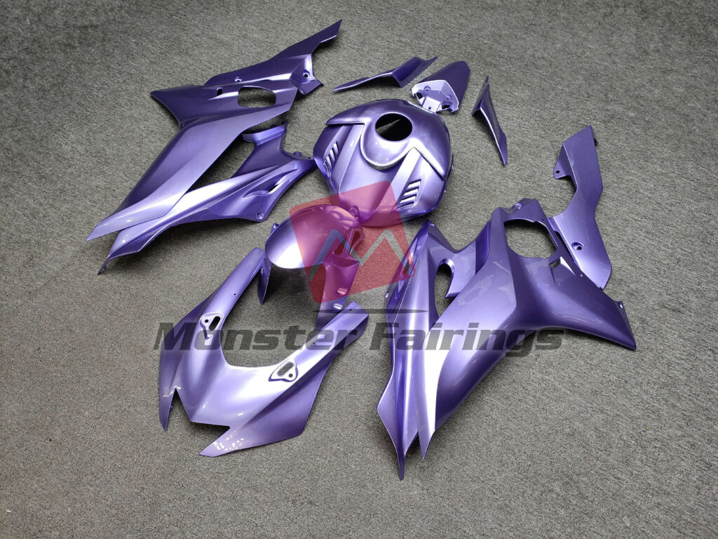 Yamaha R6 custom ABS fairings 2017 - 2022 in Gloss Lavender - durable replacement kit, Monster Fairings