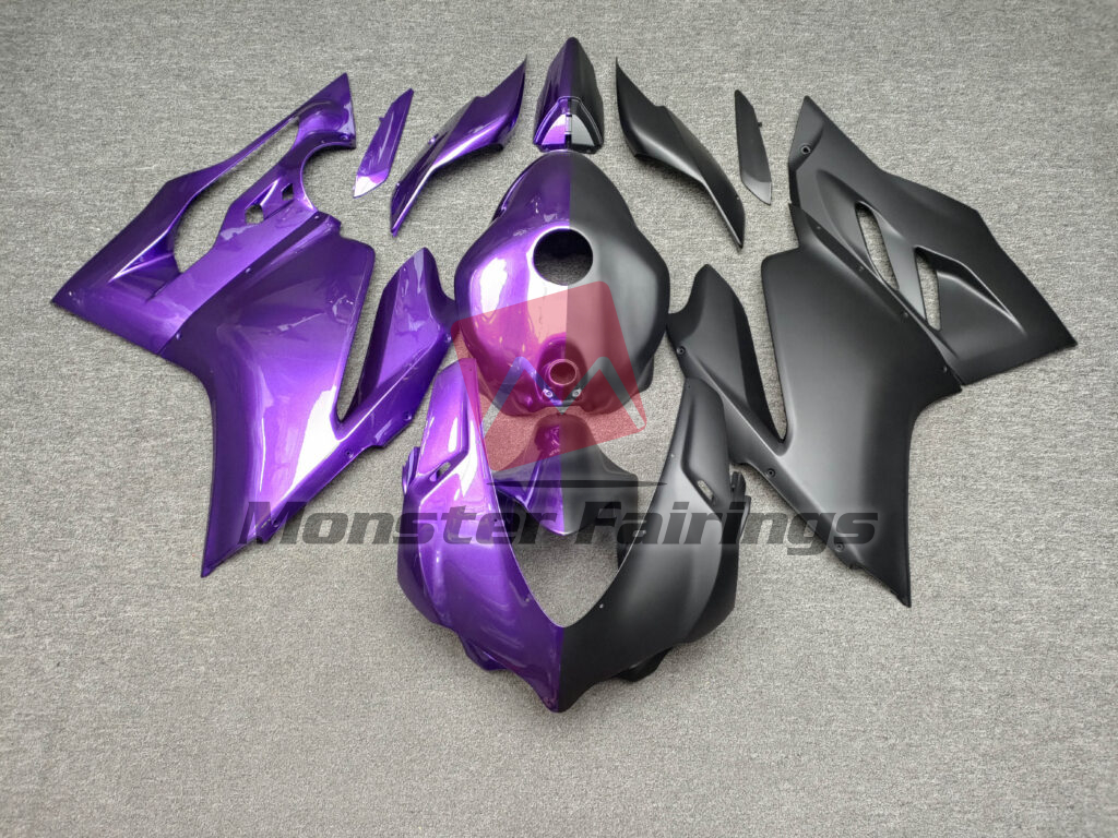 Ducati 959 Gloss Purple & Matte Black Split ABS fairings - custom motorcycle bodywork kit by Monster Fairings
