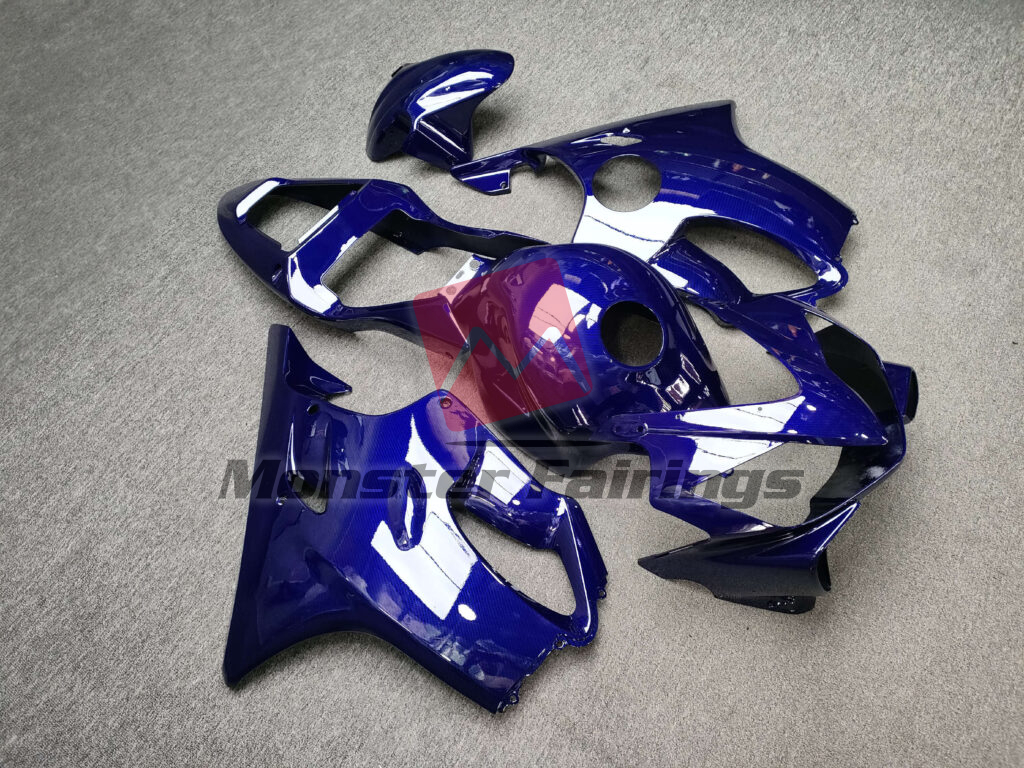 Gloss Blue Carbon Fiber Style ABS fairings for Honda CBR600 F4i 2001 - 2003 - premium OEM fit kit by Monster Fairings