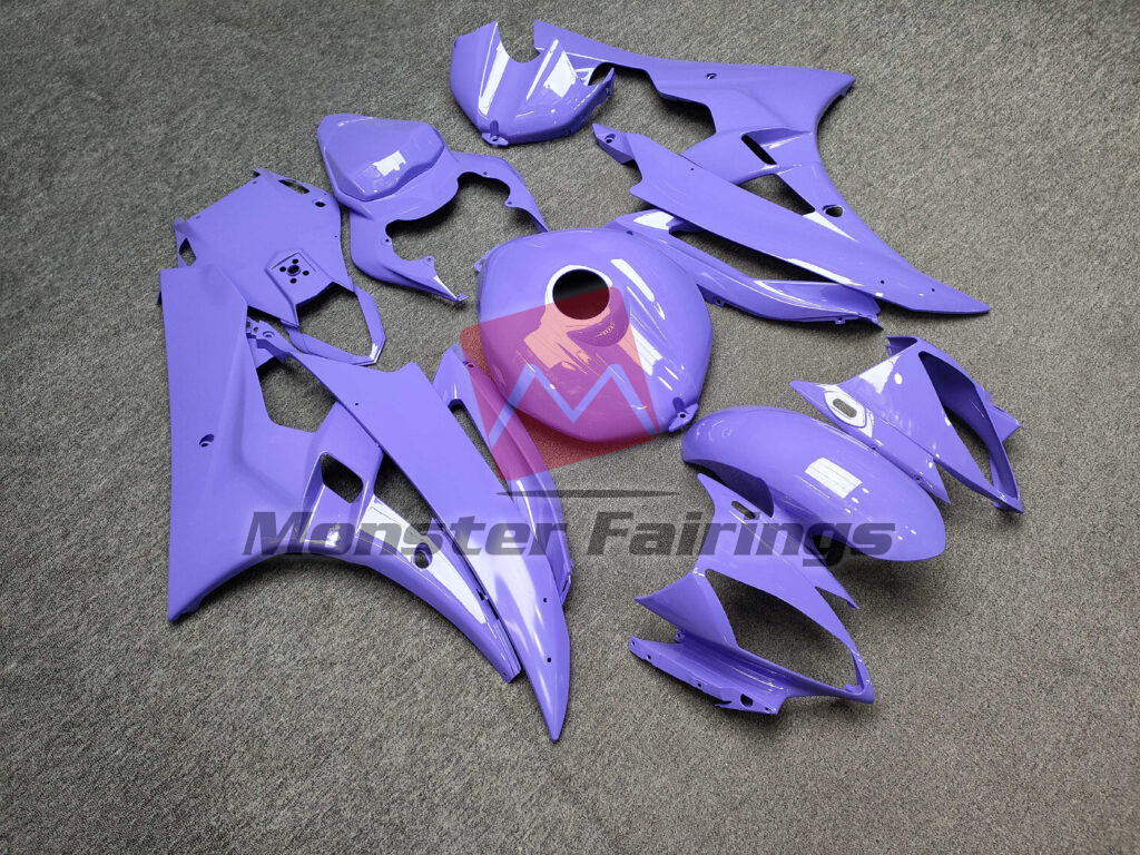 Yamaha R6 custom ABS fairings 2006 - 2007 in Gloss Light Purple - durable replacement kit, Monster Fairings