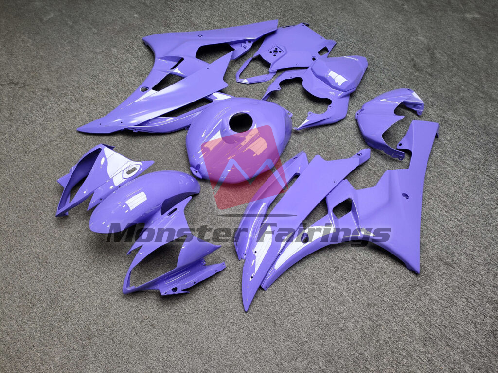 2006 - 2007 Yamaha R6 Gloss Light Purple fairing set - ABS injection, custom painted by Monster Fairings