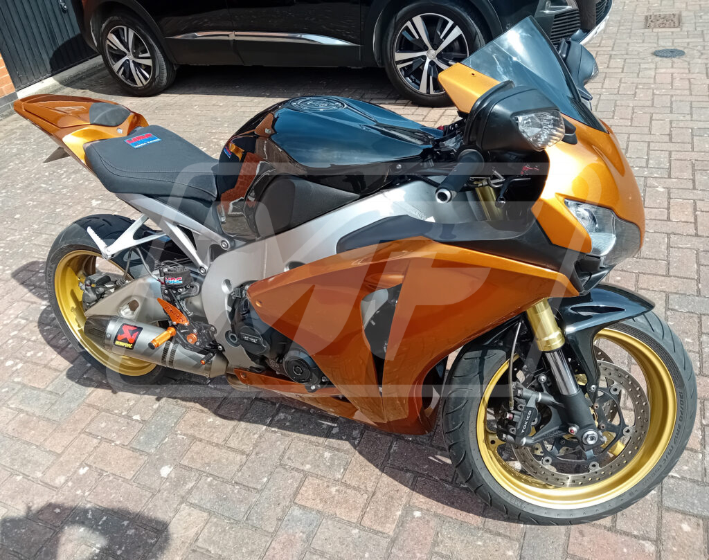Honda CBR1000RR custom ABS fairings 2008 - 2011 in Gloss Metallic Orange & Black - durable replacement kit, Monster Fairings