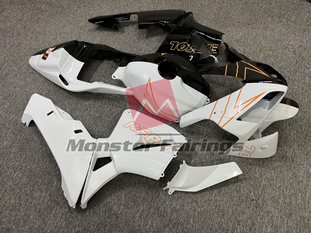 Gloss White & Black "Repsol"" Split ABS fairings for Honda CBR600RR 2003 - 2004 - premium OEM fit kit by Monster Fairings"