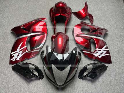 Suzuki GSXR 1300 2008-2020 Gloss Bright Red & Black ABS Fairings | Monster Fairings