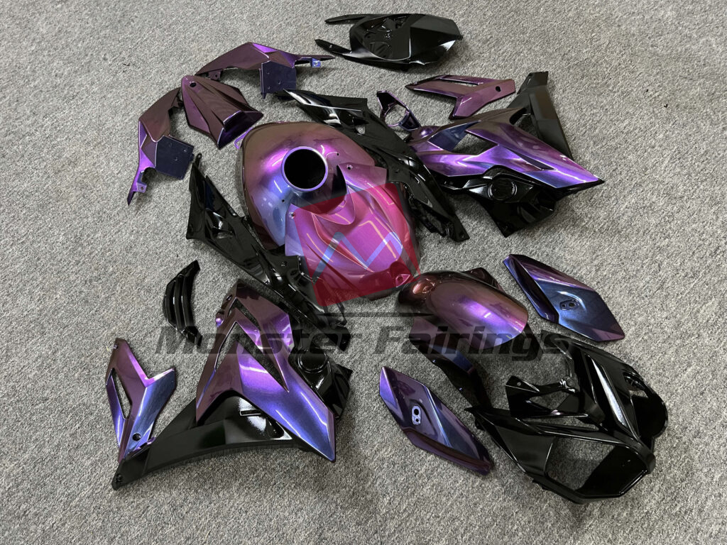 BMW S1000R custom ABS fairings 2015 - 2017 in Gloss Purple Iridescent & Black - durable replacement kit, Monster Fairings