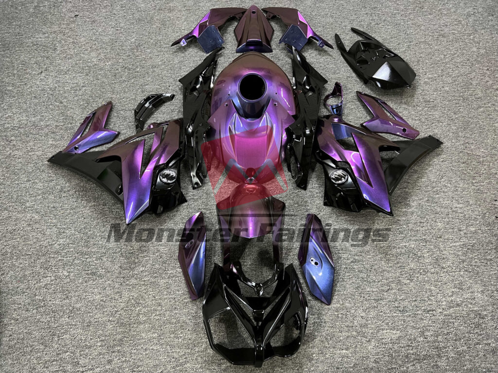 BMW S1000R 2015 - 2017 Gloss Purple Iridescent & Black ABS fairings - custom motorcycle bodywork kit by Monster Fairings