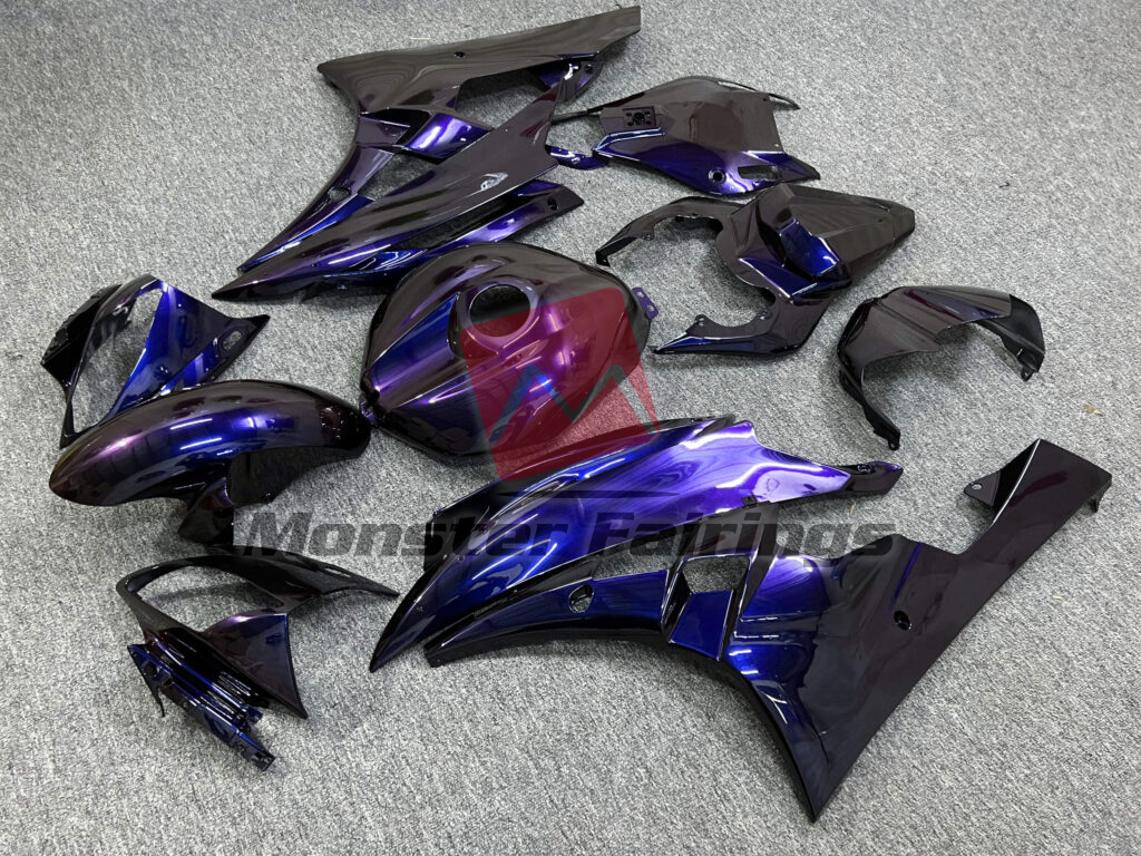Gloss Blue & Purple Iridescent ABS fairings for Yamaha R6 2006 - 2007 - premium OEM fit kit by Monster Fairings
