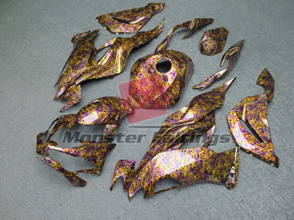Gloss Nebula Reaper ABS fairings for Kawasaki ZX6R 2019 - 2023 - premium OEM fit kit by Monster Fairings