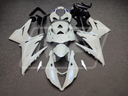 Triumph Daytona 675 2013-2017 Gloss Pearl White With Blue Flakes & Matte Black ABS Fairings | Monster Fairings