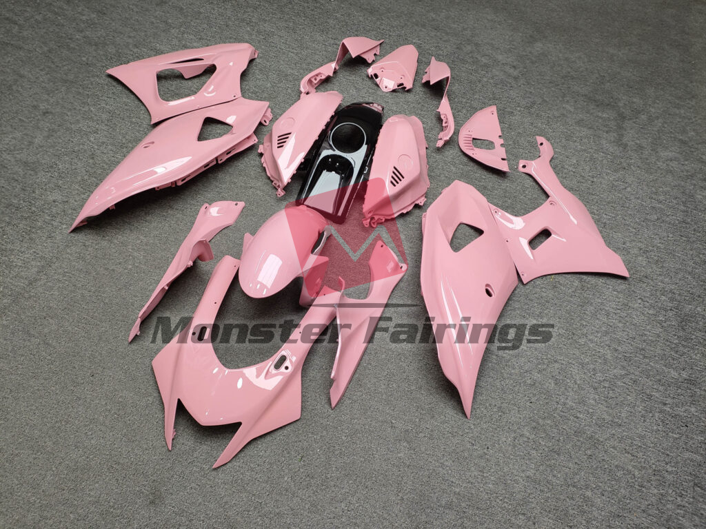 2021 - 2025 Yamaha R7 Gloss Pink & Black fairing set - ABS injection, custom painted by Monster Fairings