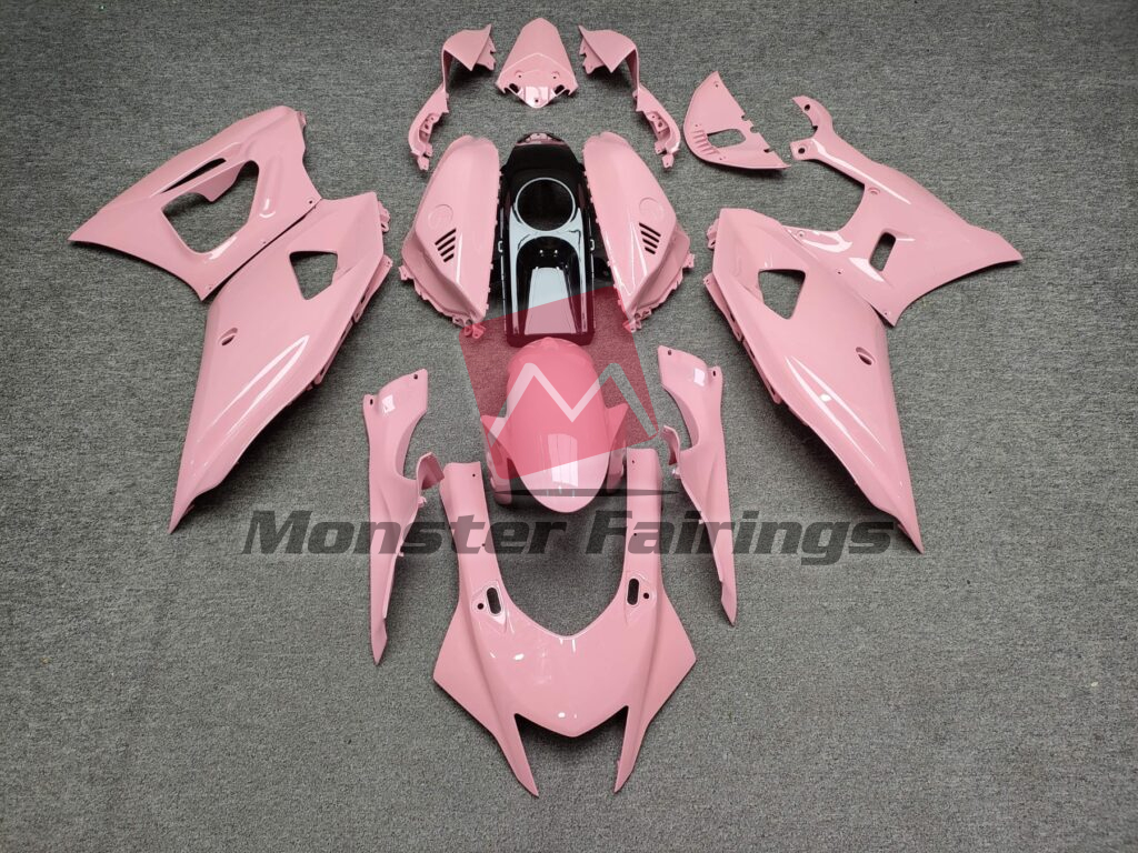 Yamaha R7 2021 - 2025 Gloss Pink & Black ABS fairings - custom motorcycle bodywork kit by Monster Fairings