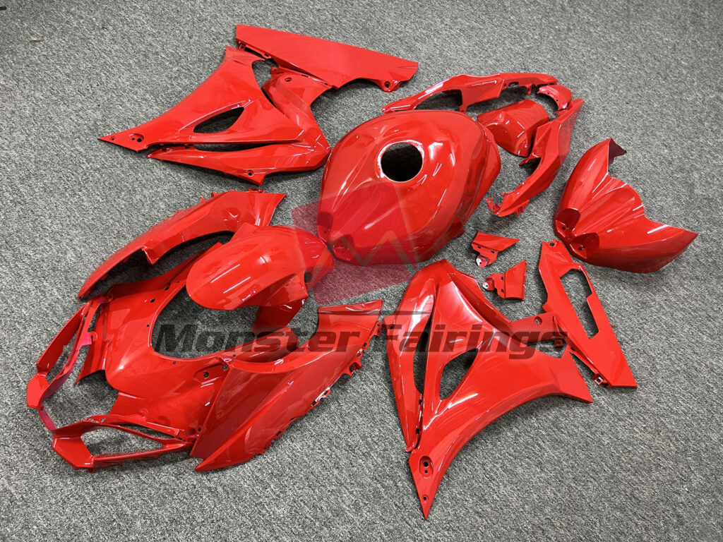 Suzuki GSXR 1000 custom ABS fairings 2017 - 2025 in Gloss Red - durable replacement kit, Monster Fairings