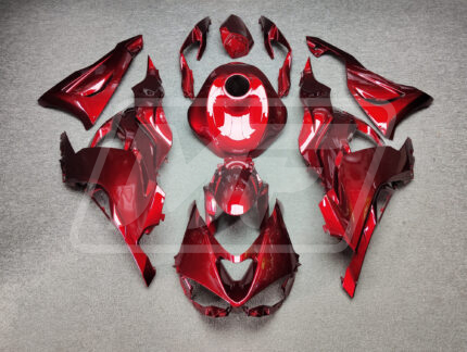 Kawasaki ZX6R 2024 - 2025 Gloss Candy Red ABS fairings - custom motorcycle bodywork kit by Monster Fairings