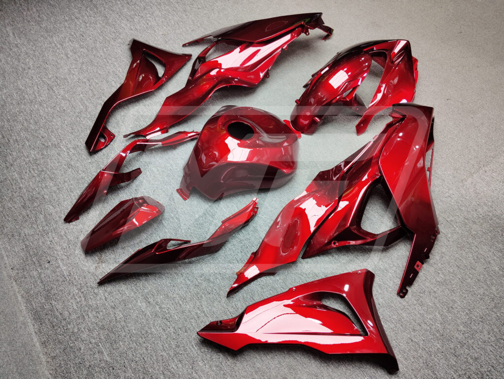 Monster Fairings ABS fairing kit for Kawasaki ZX6R 2024 - 2025 - Gloss Candy Red, precise OEM fit