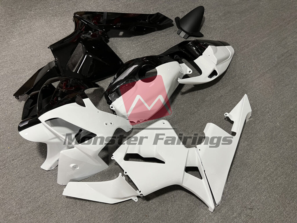 Gloss Black & White Split ABS fairings for Honda CBR600RR 2005 - 2006 - premium OEM fit kit by Monster Fairings