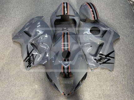 Suzuki GSXR 1300 1997-2007 Gloss Nardo Gray With Black & Red ABS Fairings | Monster Fairings