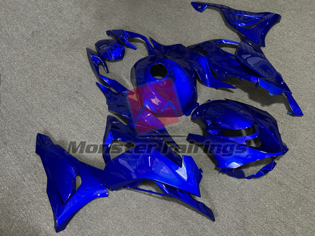 Kawasaki ZX6R custom ABS fairings 2024 - 2025 in Gloss Deep Blue - durable replacement kit, Monster Fairings