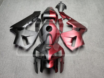 Honda CBR600RR 2005-2006 Matte Black & Red Split ABS Fairings | Monster Fairings
