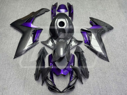 Suzuki GSXR 600-750 2011-2025 Gloss Carbon Fiber Style With Purple ABS Fairings | Monster Fairings
