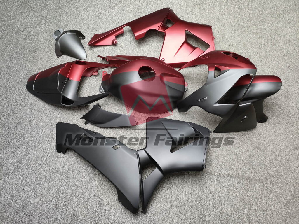 Monster Fairings ABS fairing kit for Honda CBR600RR 2005 - 2006 - Matte Black & Red Split, precise OEM fit