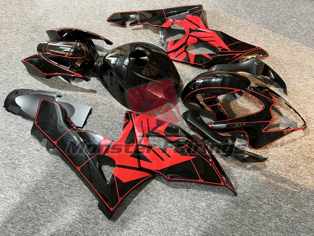 Gloss Black & Red Decepticon ABS fairings for Suzuki GSXR 1000 2005 - 2006 - premium OEM fit kit by Monster Fairings