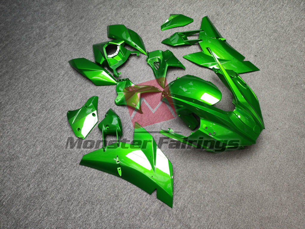 Gloss Candy Green ABS fairings for Kawasaki Ninja H2 2015 - 2025 - premium OEM fit kit by Monster Fairings