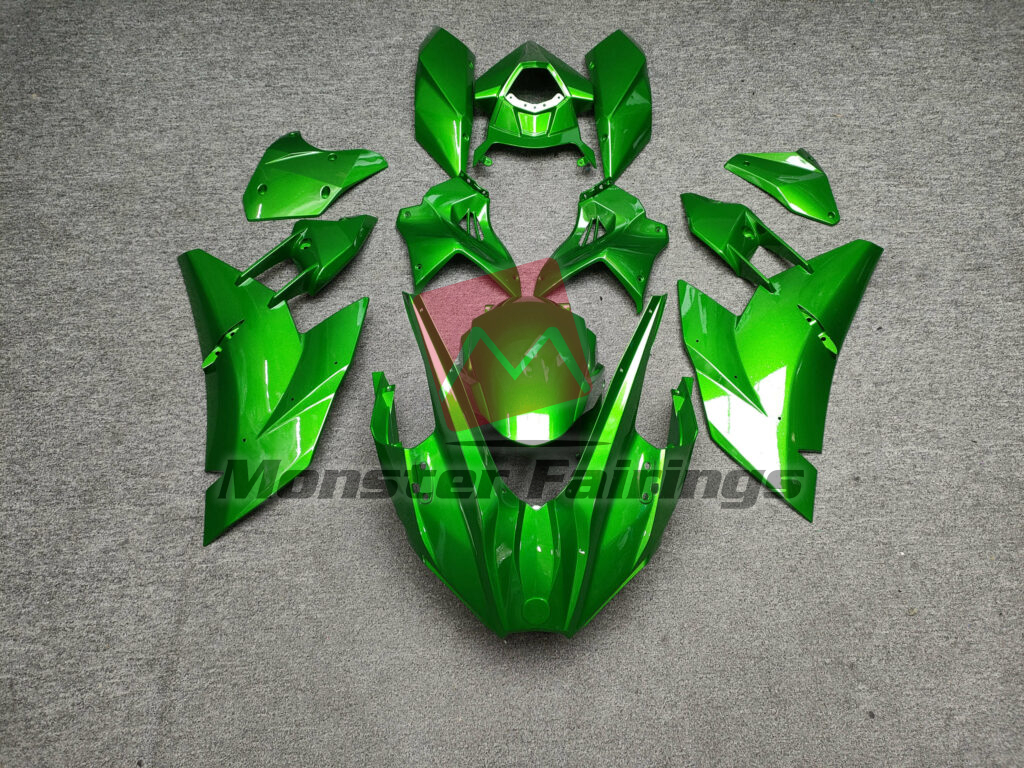 Kawasaki Ninja H2 2015 - 2025 Gloss Candy Green ABS fairings - custom motorcycle bodywork kit by Monster Fairings