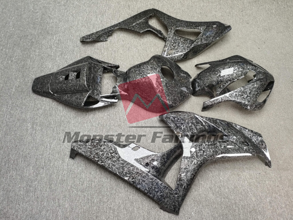 2006 - 2007 Honda CBR1000RR Gloss Forged Carbon Fiber Style fairing set - ABS injection, custom painted by Monster Fairings