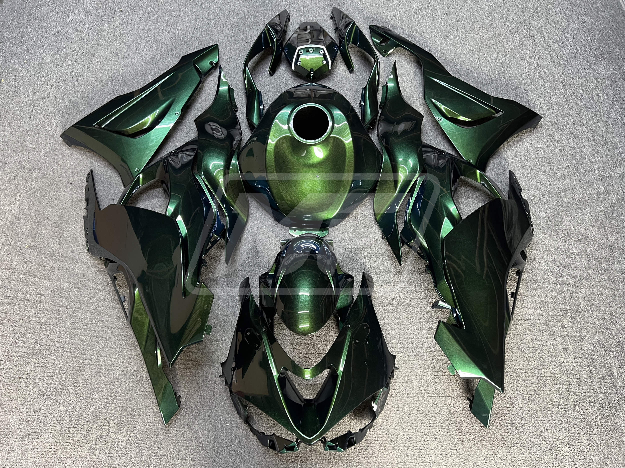 Kawasaki ZX6R 2024-2026 Gloss Metallic Green ABS Fairings