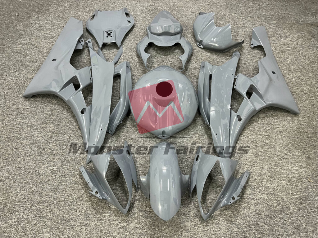Yamaha R6 2006 - 2007 Gloss Nardo Gray ABS fairings - custom motorcycle bodywork kit by Monster Fairings