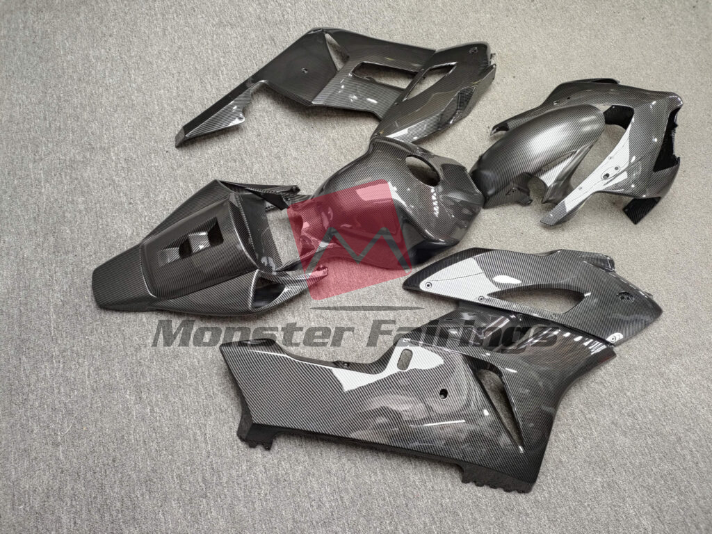 2004 - 2005 Honda CBR1000RR Gloss Carbon Fiber Style fairing set - ABS injection, custom painted by Monster Fairings